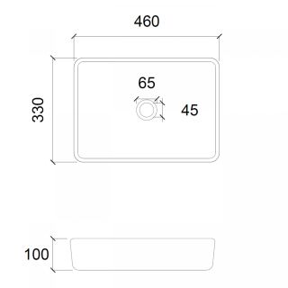 Раковина стеклянная ABBER Glas AK2313B 46см чёрный