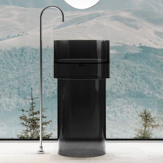 Напольная раковина ABBER Kristall 45x90см чёрный AT2701Onyx