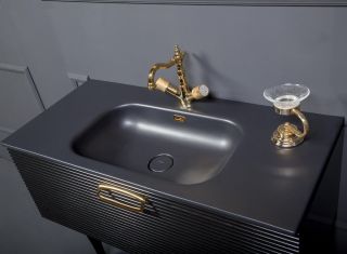 Раковина Armadi Art Vallessi 80см антрацит 838-080-A