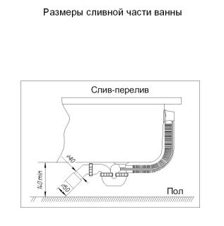 Акриловая ванна Aquatek Альфа ALF140-0000019 140х70 см с фронтальным экраном сборно-разборный сварной каркас