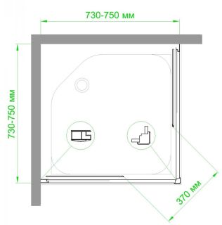 Душевой уголок Royal Bath HPD 75x75см белый RB75HPD-T