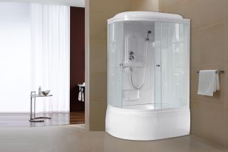 Душевая кабина Royal Bath BK правая стекло прозрачное 120x80см RB8120BK1-T-R