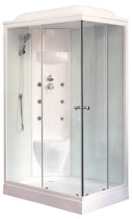 Душевая кабина Royal Bath HP левая стекло белое/прозрачное 120x80см RB8120HP7-WT-L