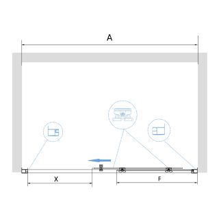 Душевая дверь RGW Passage PA-14B 130x195см чёрный 41081413-14
