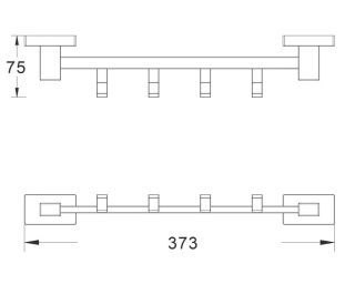Планка с крючками Shevanik SG5641H чёрный