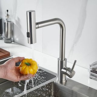 Смеситель для кухни Shevanik S263L с мультифункциональным изливом сатин