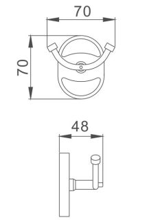 Крючок для ванной комнаты Haiba HB1905-2 хром