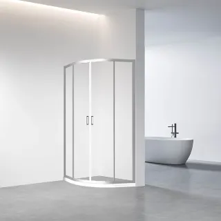 Душевой уголок Veconi Rovigo RV-01, 1000x1000x1950, хром, стекло прозрачное