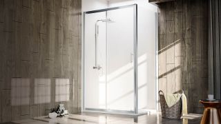 Душевой уголок Veconi Rovigo RV-072, 1100х800х1900 хром, стекло прозрачное