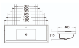 Мебельная раковина SantiLine SL-2112(60) белый