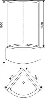 Душевая кабина Arcus style S-20 80х80х195