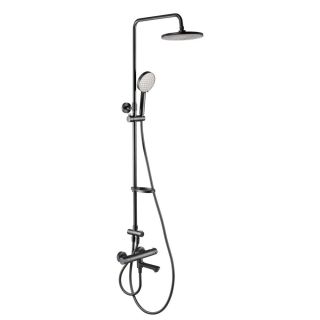 Душевая стойка Swedbe Hermes 5114B с термостатическим смесителем для ванны чёрный