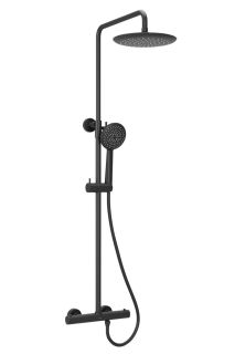 Душевая стойка Sancos Game SC3002MB с термостатом чёрный матовый