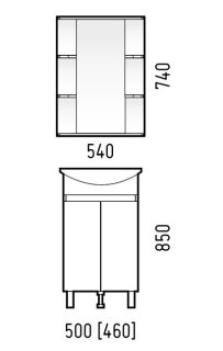 Тумба под раковину Corozo Джуно SD-00000691 50см М белый