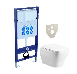 Комплект унитаза с инсталляцией Aquatek Set Aquatek Амадео cm инсталляция Standard INS-0000012 унитаз Амадео AQ1180-00 с тонким сиденьем soft-close