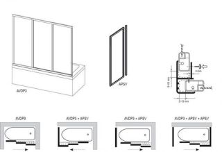 Шторка на ванну Ravak Supernova AVDP3-160 40VS0U02Z1 Transparent профиль сатин
