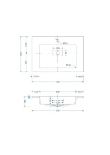 Раковина Style Line Line СС-00002495 70 см