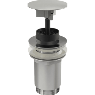 Донный клапан для раковины AlcaPlast клик-клак 5/4" цельнометаллический с большой пробкой A396