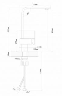Смеситель для кухни Florentina Сильвер шампань