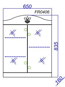 Зеркальный шкаф Aqwella Франческа FR0406