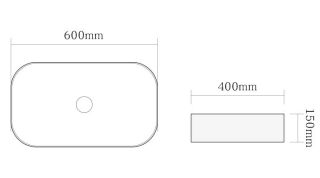 Раковина накладная SantiLine SL-1017 60см белый