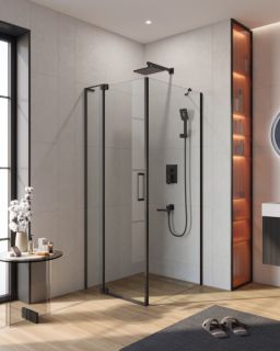 Душевой уголок CEZARES SLIDER-AH-1-80-80/90-C-NERO
