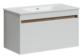 Подвесная тумба под раковину Sancos Smart SM90W 90см белый глянец