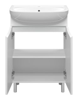 Напольная тумба под раковину Misty Смайл 60см белый