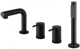 Смеситель на борт ванны ABBER Emotion чёрный матовый AF8813B