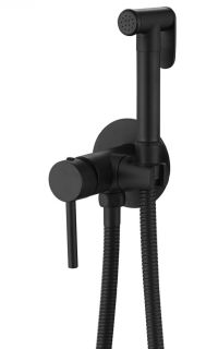 Гигиенический душ ABBER Wasser Kreis AF8125B со смесителем чёрный матовый