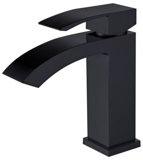 Смеситель для раковины ABBER Wasserfall чёрный матовый AF8610B