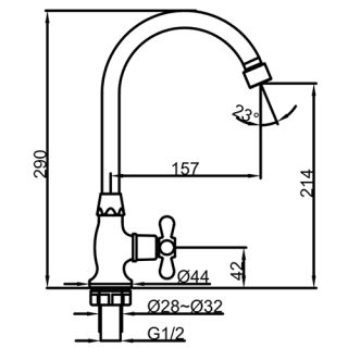 Смеситель для раковины Frap IF4133 хром