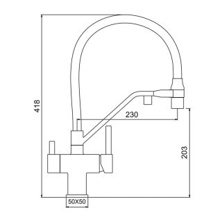 Смеситель для кухни Gappo G4395-66 с подключением фильтра питьевой воды и гибким изливом чёрный