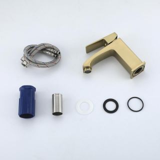 Смеситель для раковины Frap F1076-3 Золотой сатин