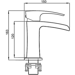 Смеситель для раковины Gappo G1007-30 белый/хром