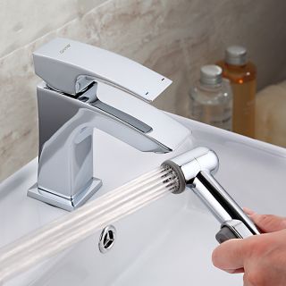 Смеситель для раковины с гигиеническим душем Gappo G1207 хром