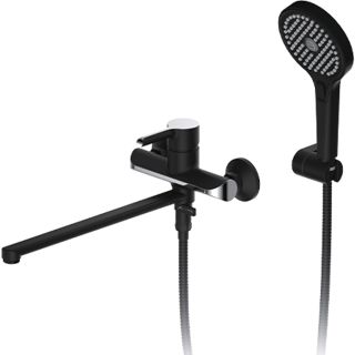 Смеситель для ванны Gappo G2203-6 чёрный/хром