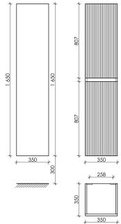 Пенал подвесной Sancos Snob R PSNR35CE 35см Beige Soft