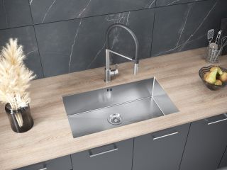 Мойка кухонная Paulmark Gerberg PM217444-BS брашированная нержавеющая сталь