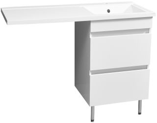 Тумба под раковину для стиральной машины Stella Polar Мадлен 130 белый SP-00000475