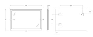 Зеркало BelBagno SPC-KRAFT-1200-800-SENS-AL
