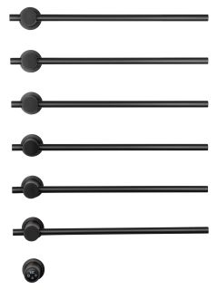 Полотенцесушитель электрический встраиваемый Wonzon & Woghand Baden WW-AL366-GM 55x78 см с внутренней частью тёмный графит