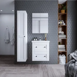 Тумба под раковину Бриклаер Хелена рамочная 4627125416408 60 см белый