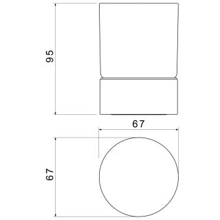 Стакан настольный для зубных щёток Timo Saona 13231/03 чёрный матовый