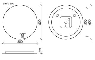 Зеркало с подсветкой Sancos Sfera SF600 60см с сенсорным выключателем