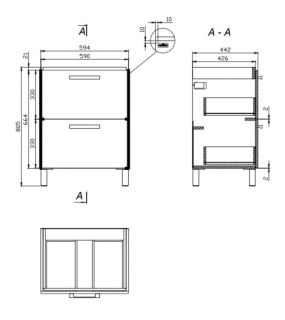 Тумба под раковину Cersanit MELAR SU-MEL-CM60 60 см
