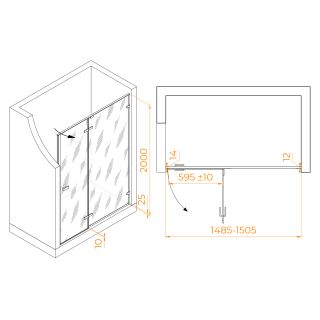 Душевая дверь RGW PA-105 410810508-11 80см хром