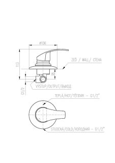 Смеситель для душа Rav Slezak Mississippi MS083 хром