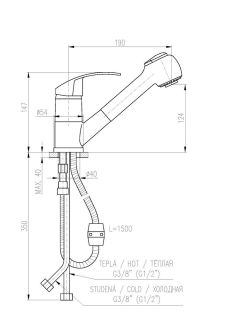 Смеситель для кухни Rav Slezak Mississippi MS010.5 хром