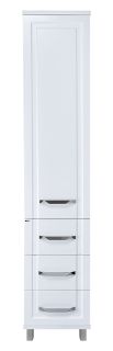 Напольный шкаф - пенал Misty Терра 40см с тремя ящиками левый белый